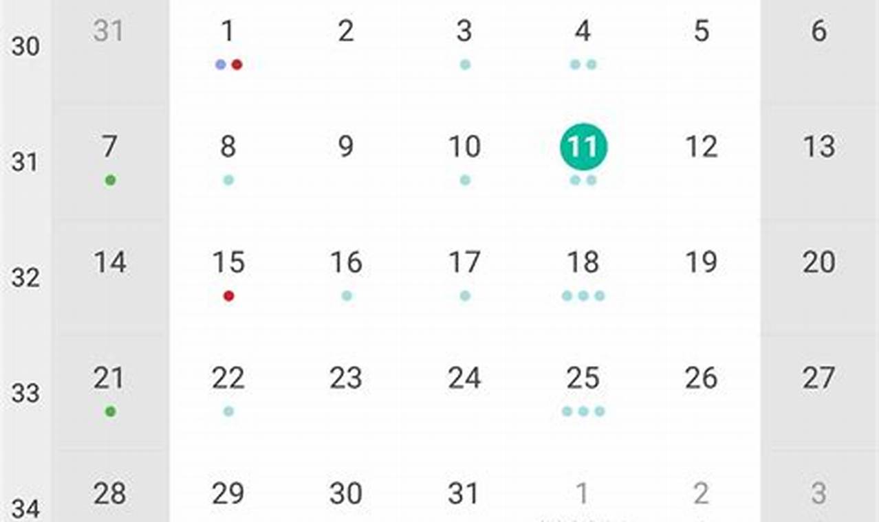 Android Calendar Database