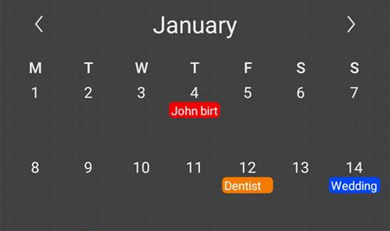 Android Studio Calendar Events