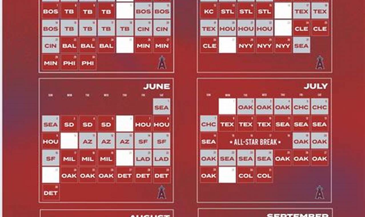 Angels Give Away Schedule 2024