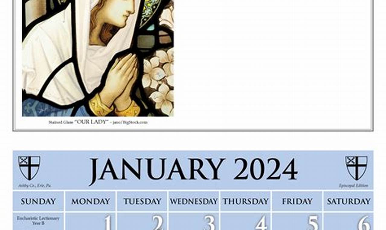 Anglican Calendar 2024