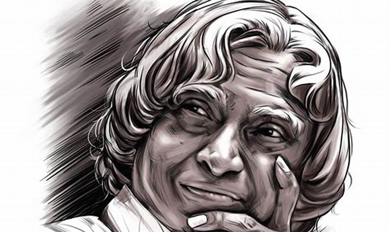 Apj Abdul Kalam Pencil Sketch: A Tribute to the Missile Man of India