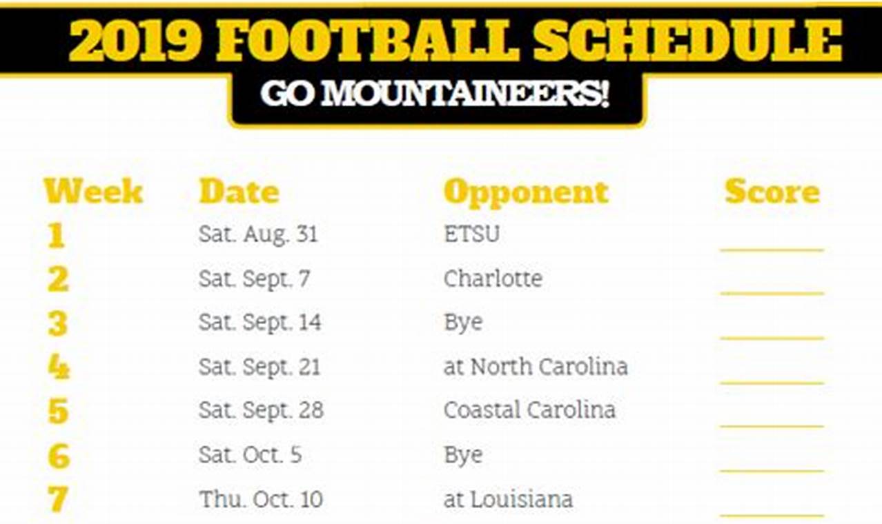 App State Home Football Schedule 2024