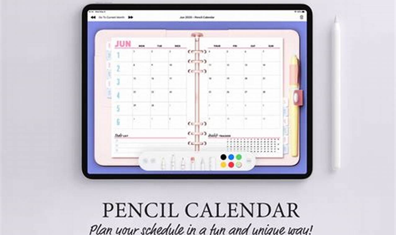 Apple Pencil Calendar