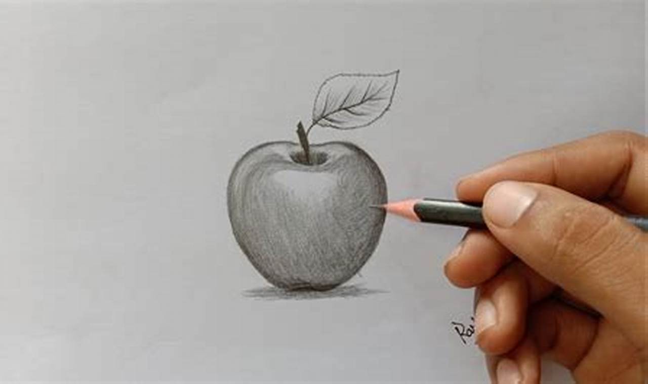 Apple Shading With Pencil