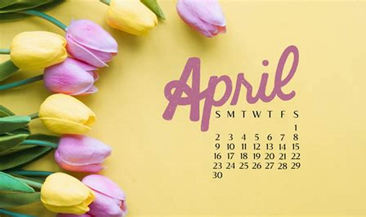 April 2024 Calendar Desktop Background Appsc