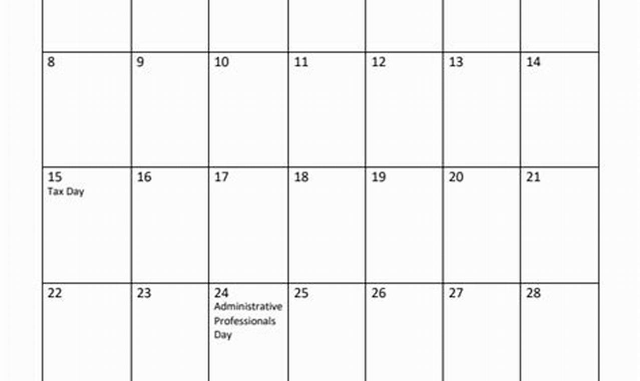 April 2024 Calendar United States