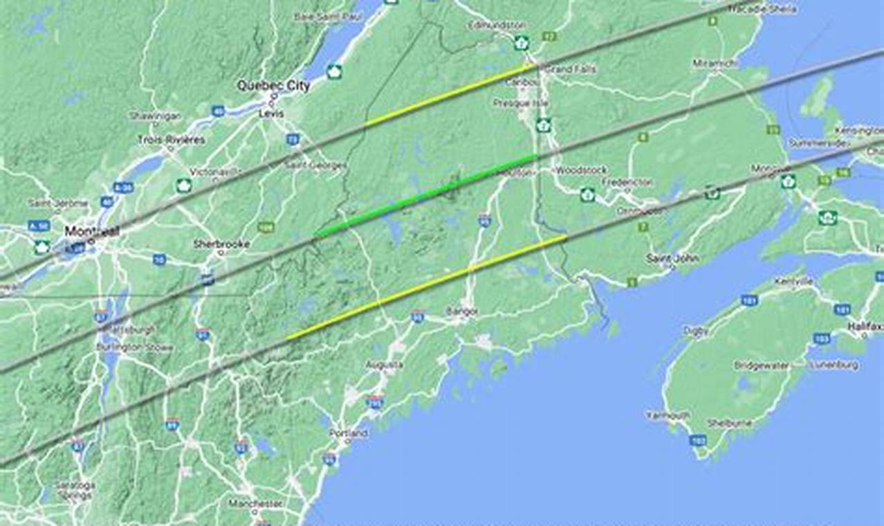April 8 2024 Eclipse Path Maine