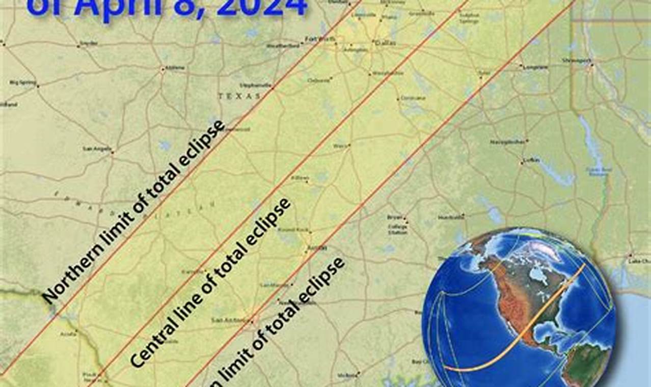 April 8 2024 Eclipse Path Map