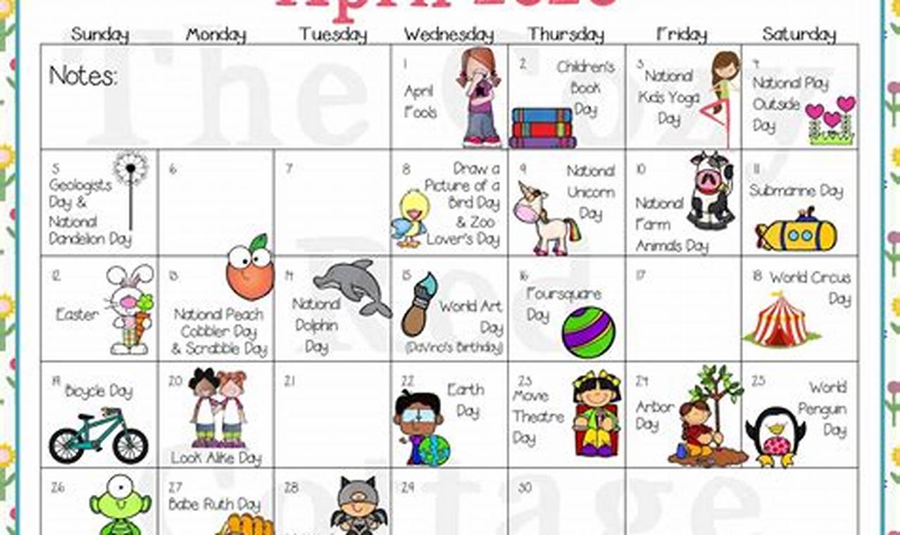 April Events And Holidays 2024