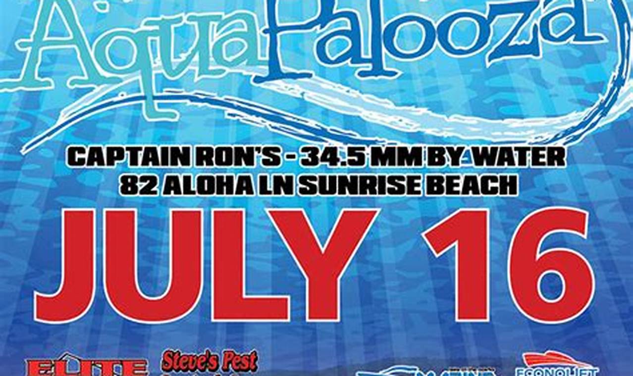 Aquapalooza 2024 Schedule Of Events