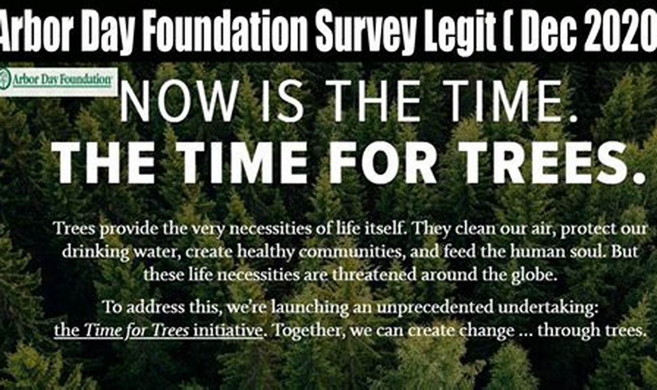 Arbor Day Foundation Survey Scam