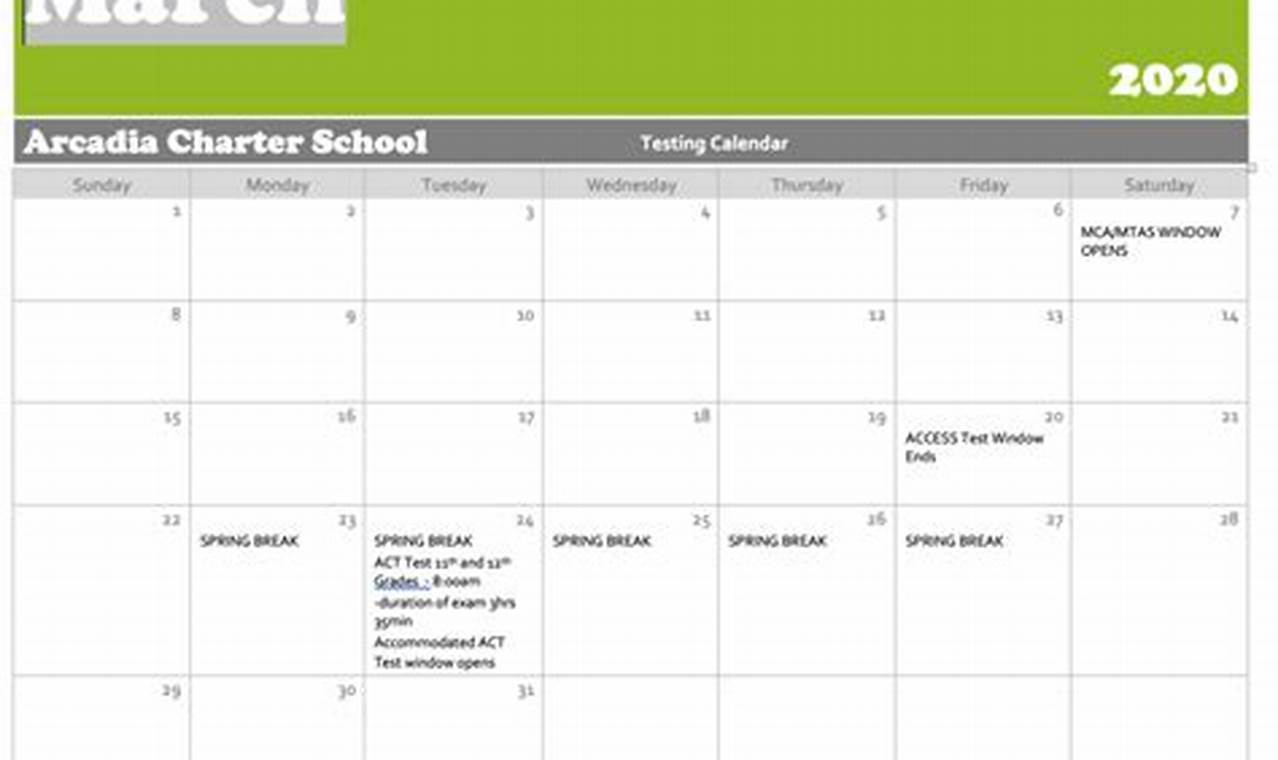Arcadia University 2024 Calendar