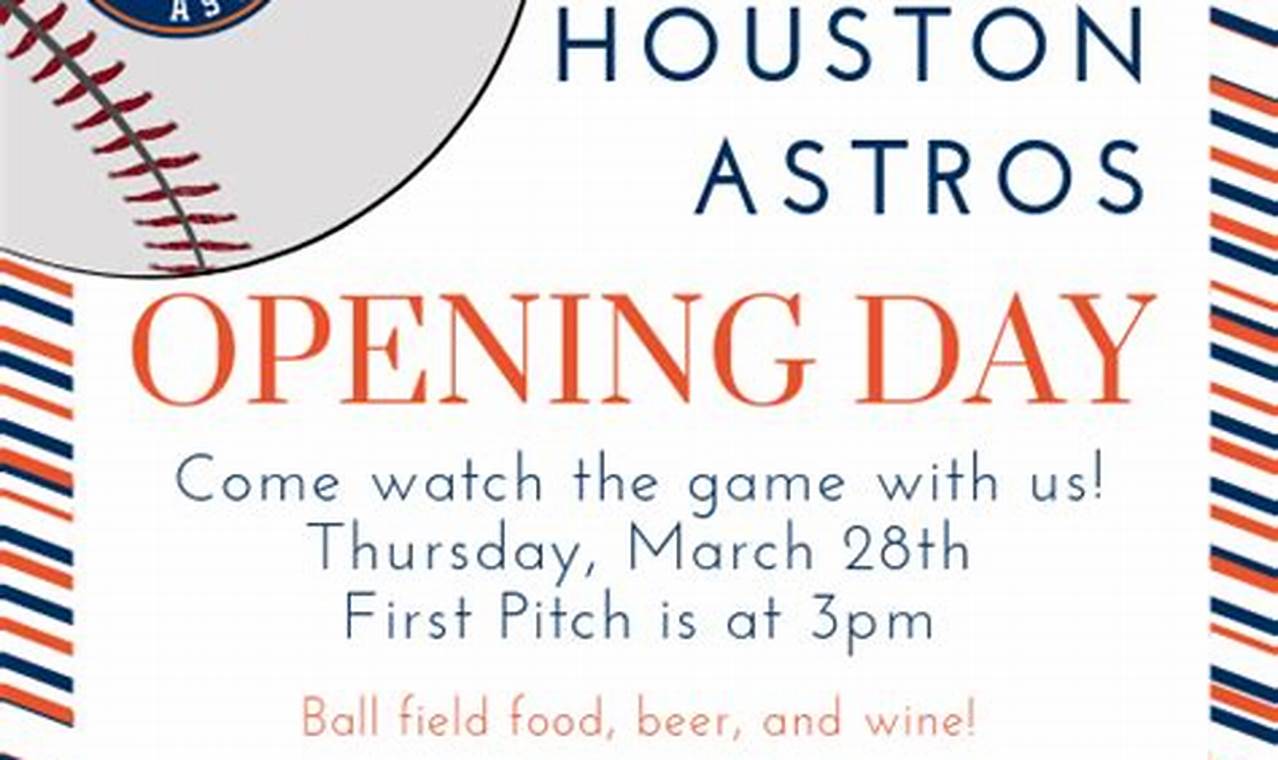 Astros Opening Day 2024 Tickets