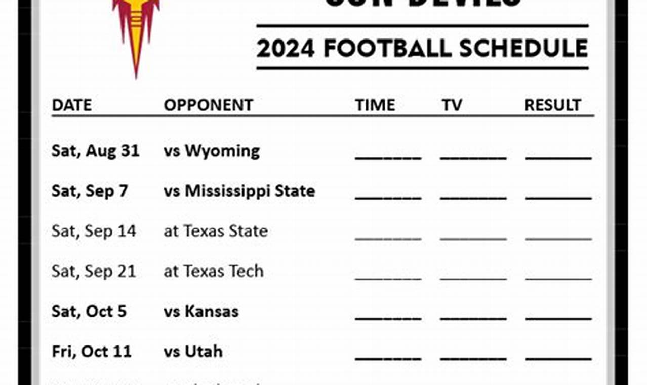 Asu Football Schedule 2024 Tickets