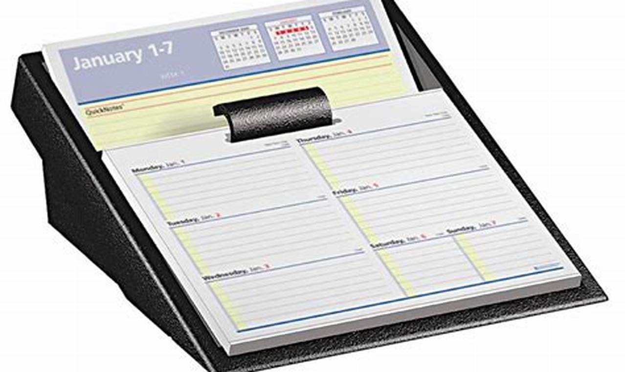 At A Glance Desk Calendar Refill 2024