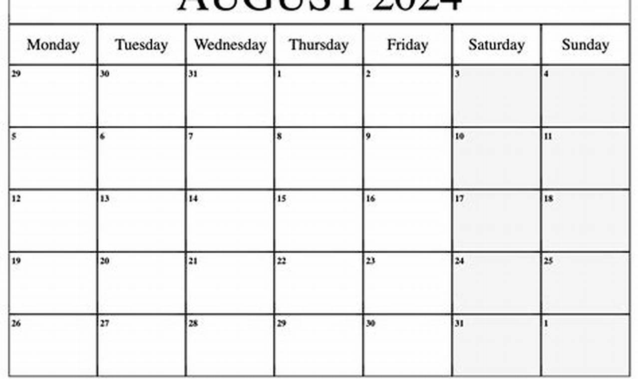 August 21 2024 Calendar