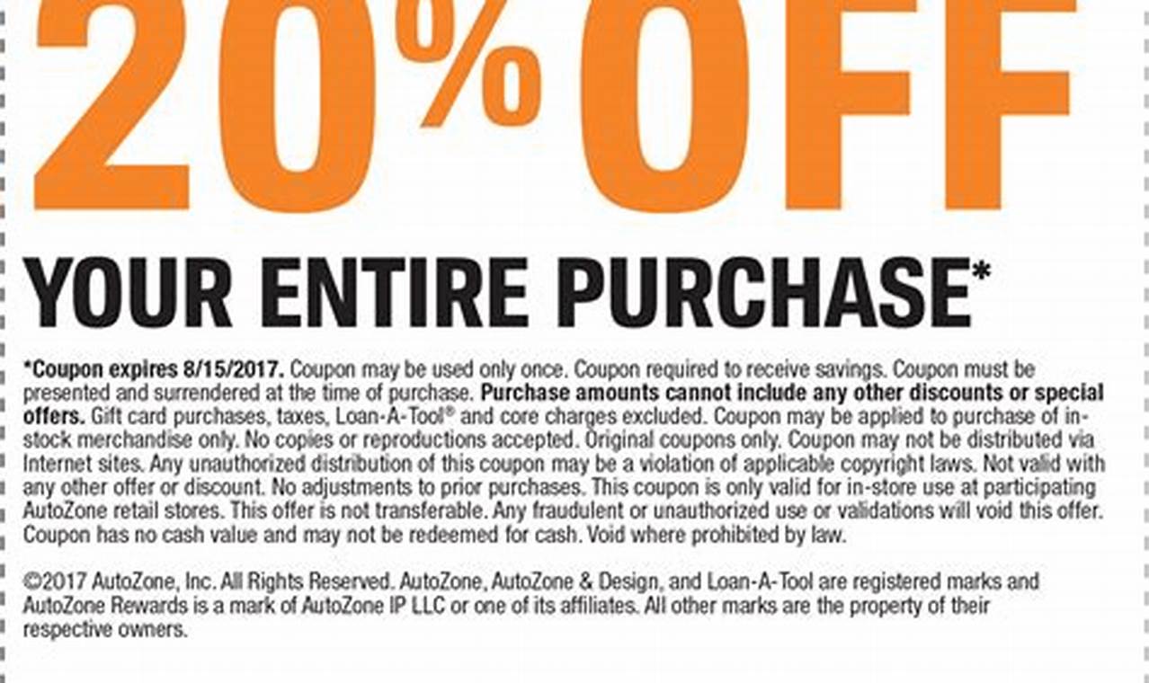 Autozone In Store Coupons 2024