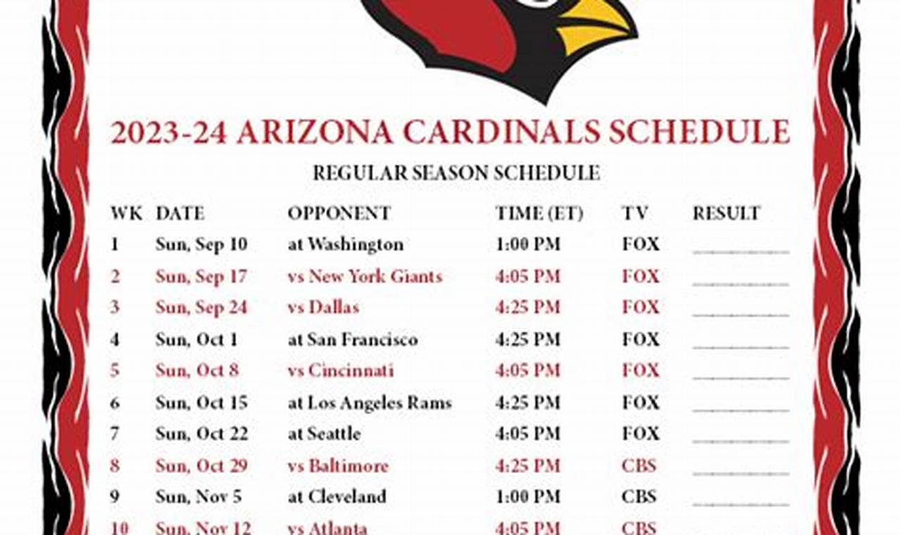 Az Cardinals Games 2024