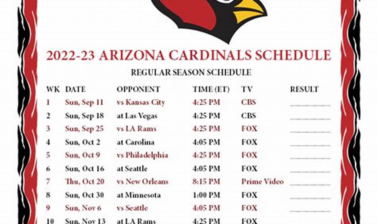 Az Cardinals Preseason Schedule 2024