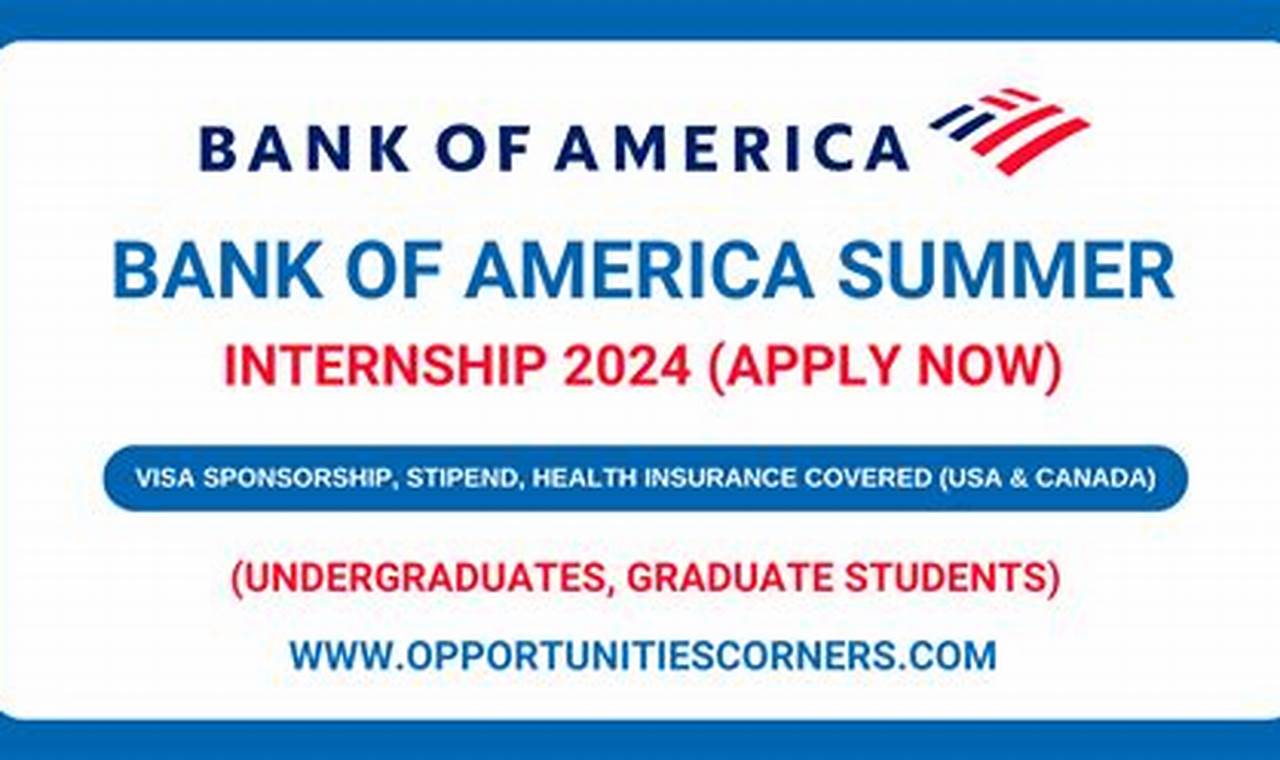 Bank Of America Summer Internship 2024