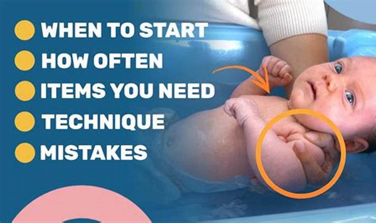 Bathing a newborn baby guide
