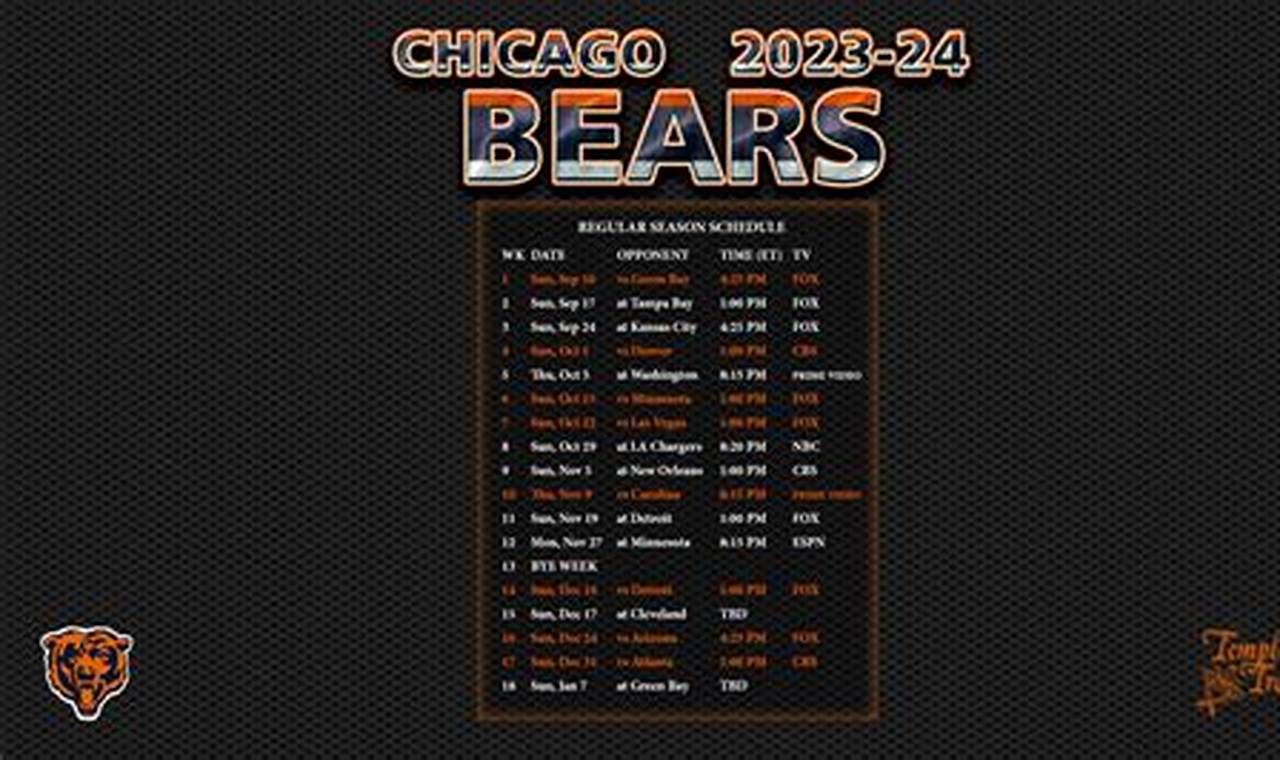 Bears Opener 2024