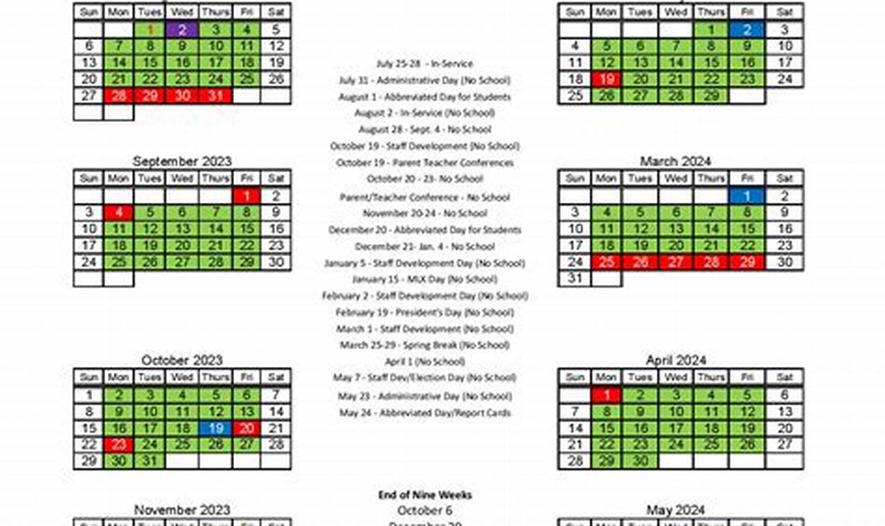 Bedford County School Calendar 2024-2024