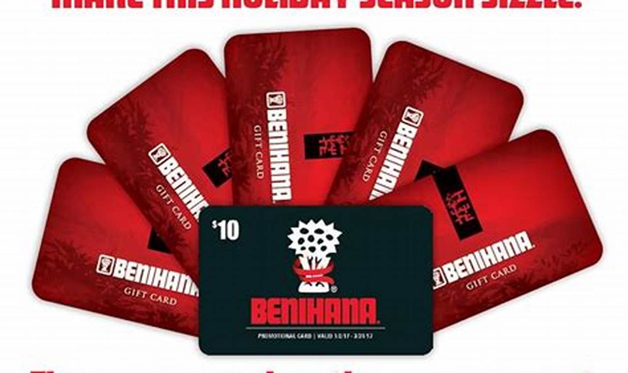 Benihana Gift Card Promotion 2024