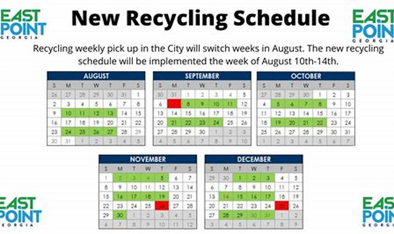 Bert Adams Recycling Schedule 2024