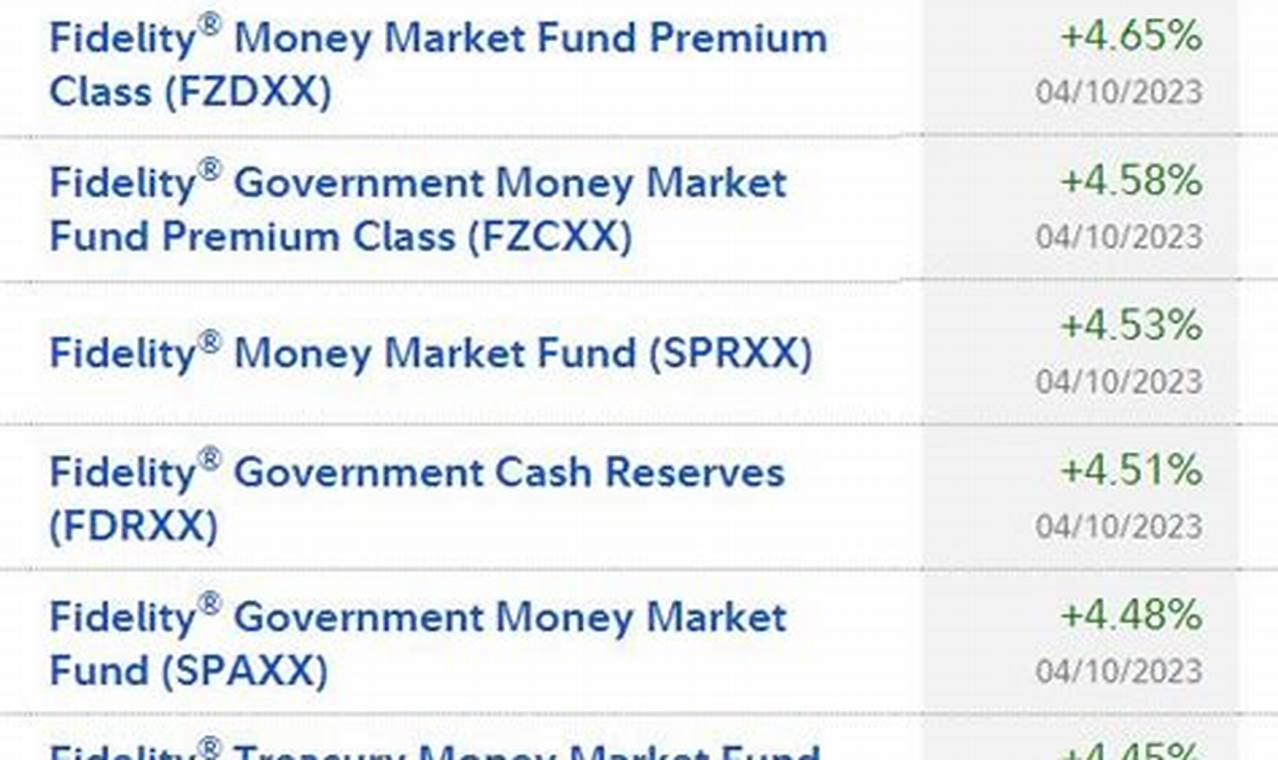 Best Fidelity Money Market Funds 2024