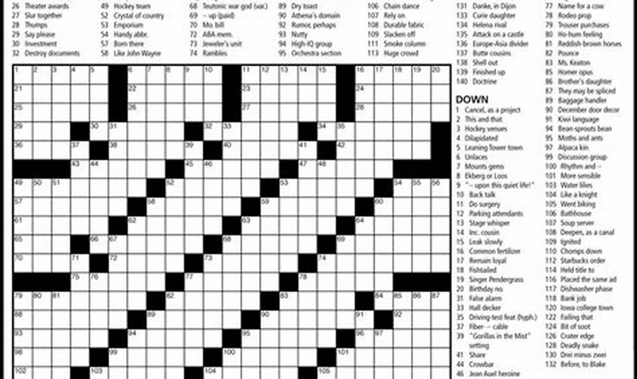Best Picture Of 2024 Crossword