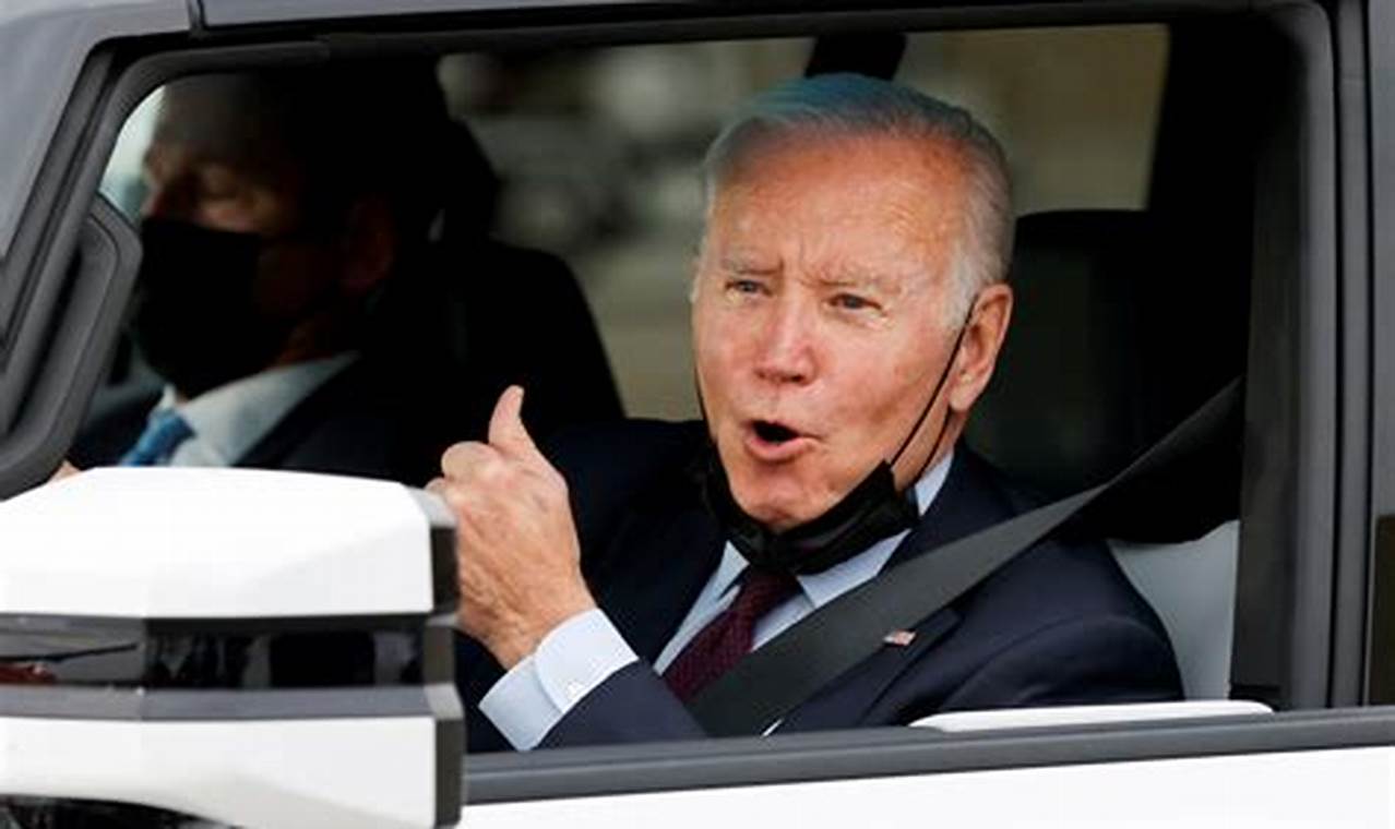Biden Driving Electric Car