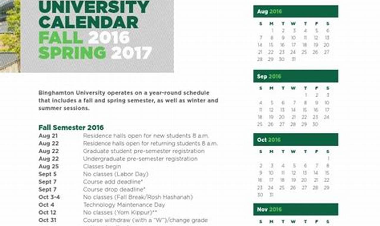 Binghamton Academic Calendar 2024 2024