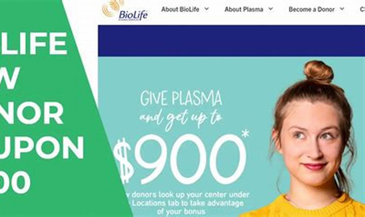 Biolife New Donor Coupon 2024