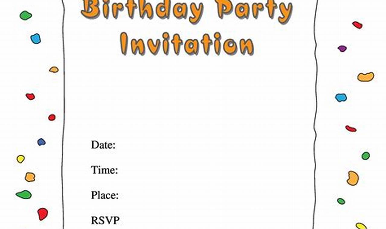 Celebrate Joy: Free Downloadable Templates for Unique Birthday Party Invitations