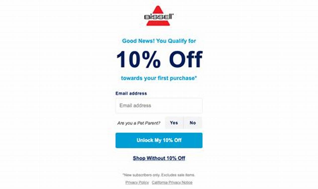 Bissell Coupon Code 2024
