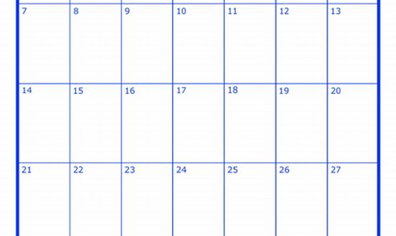 Blank 2024 Monthly Calendar Printable Pdf 2022