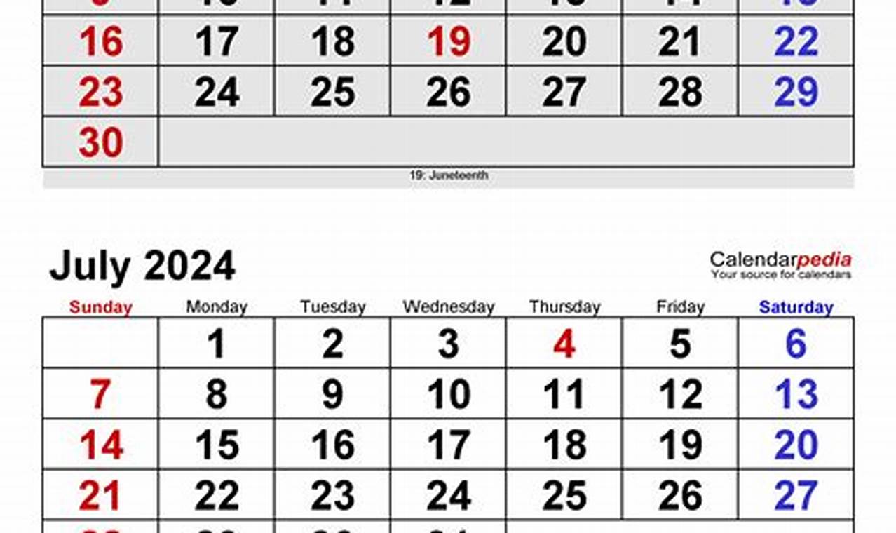 Blank Calendar June July August 2024 Printable