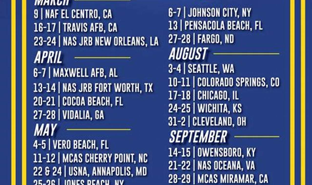 Blue Angels 2024 Schedule Official
