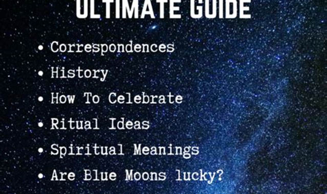 Blue Moon Spiritual Meaning 2024