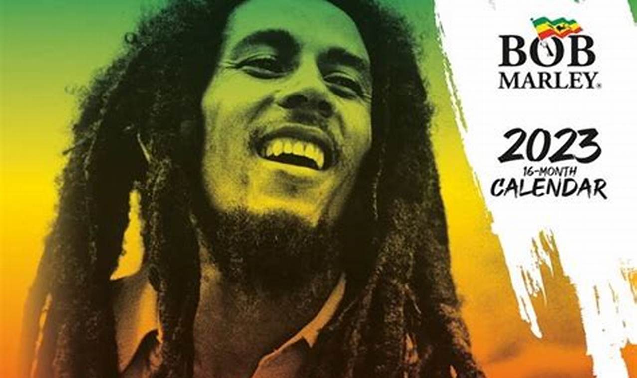 Bob Marley 2024 Wall Calendar 12 Month Contract