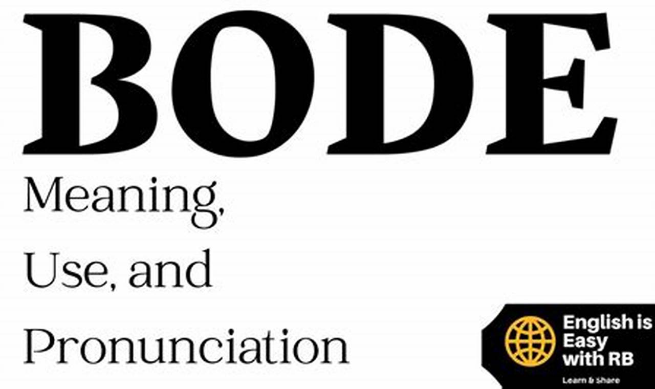 Bode Meaning In English