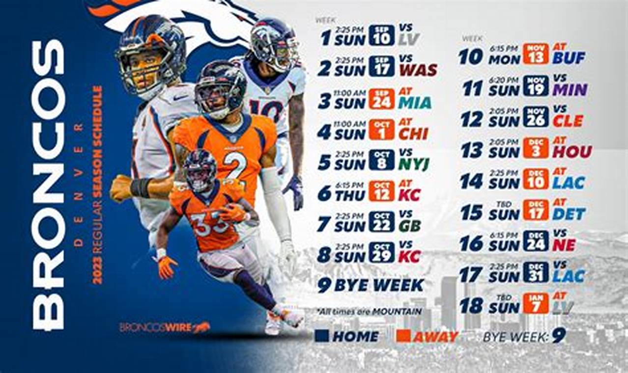 Broncos Uniform Schedule 2024 Tacoma