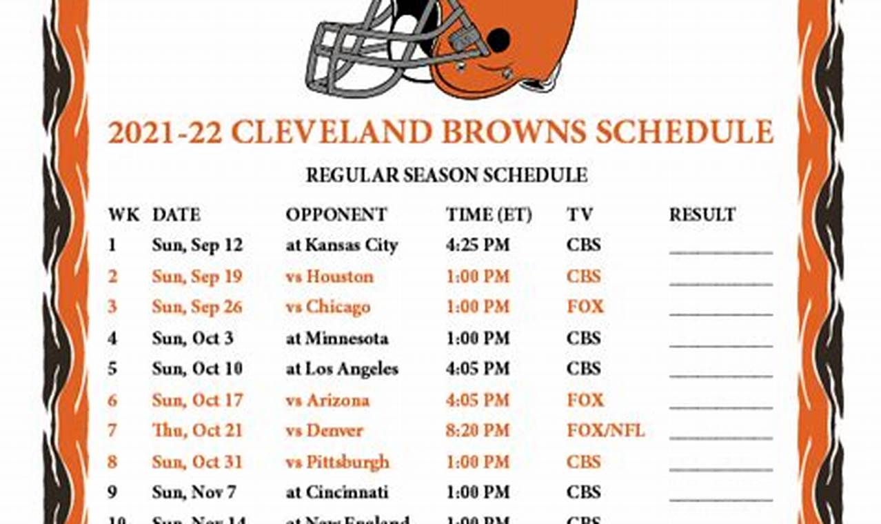 Browns Home Games 2024