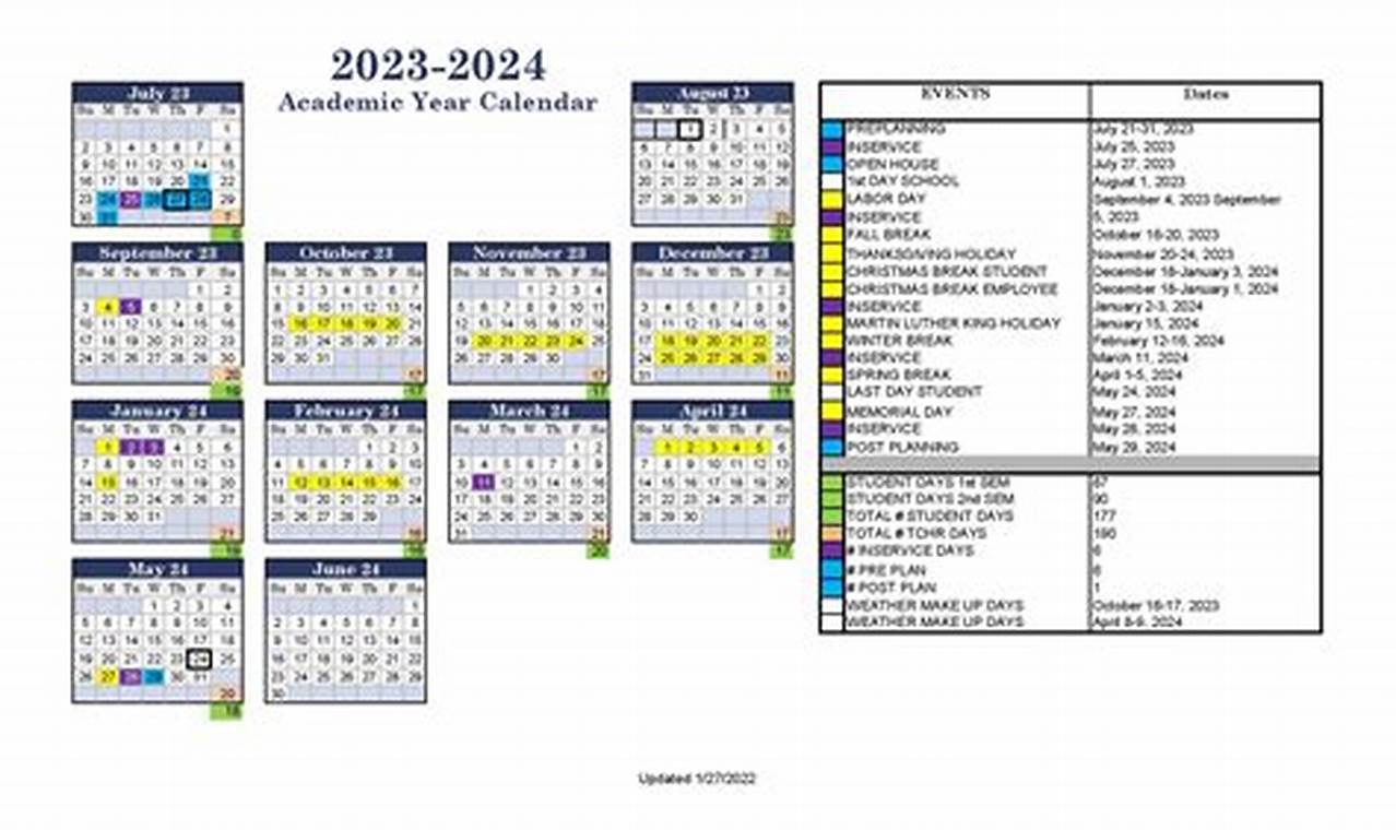 Bulloch Academy Calendar 2024-2025
