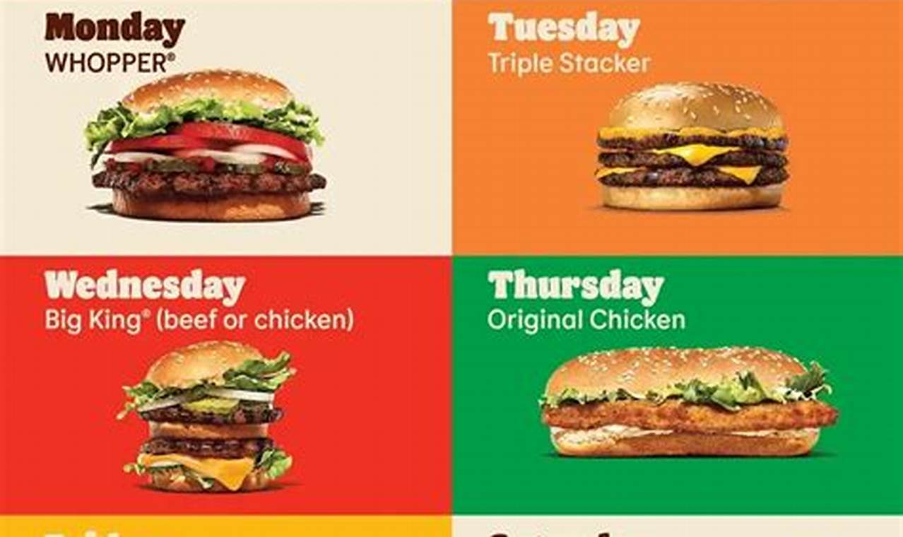 Burger Day Specials 2024