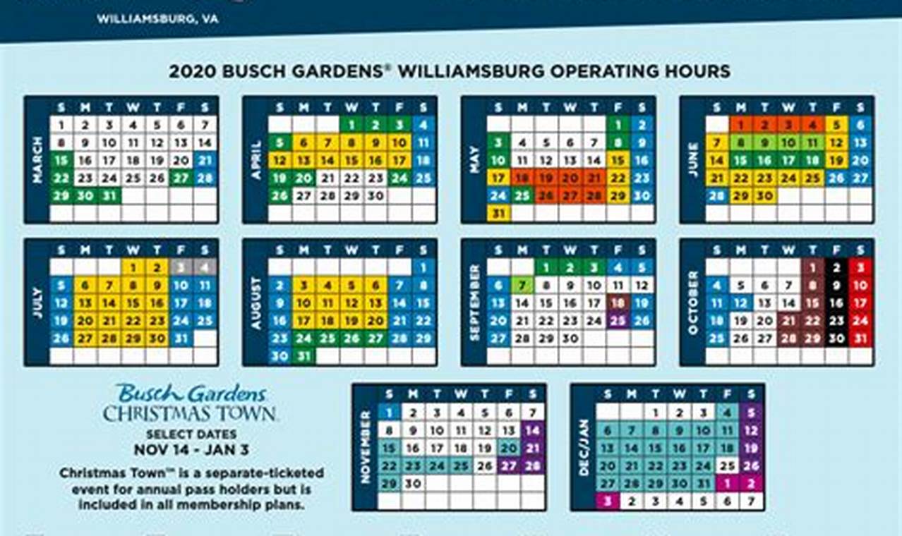 Busch Gardens Williamsburg Blockout Dates 2024