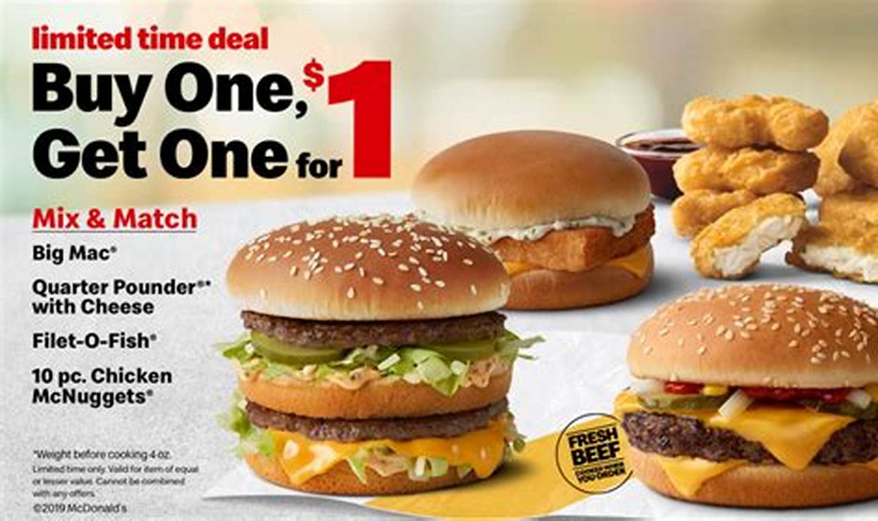 Buy One Get One For $1 Mcdonald'S 2024