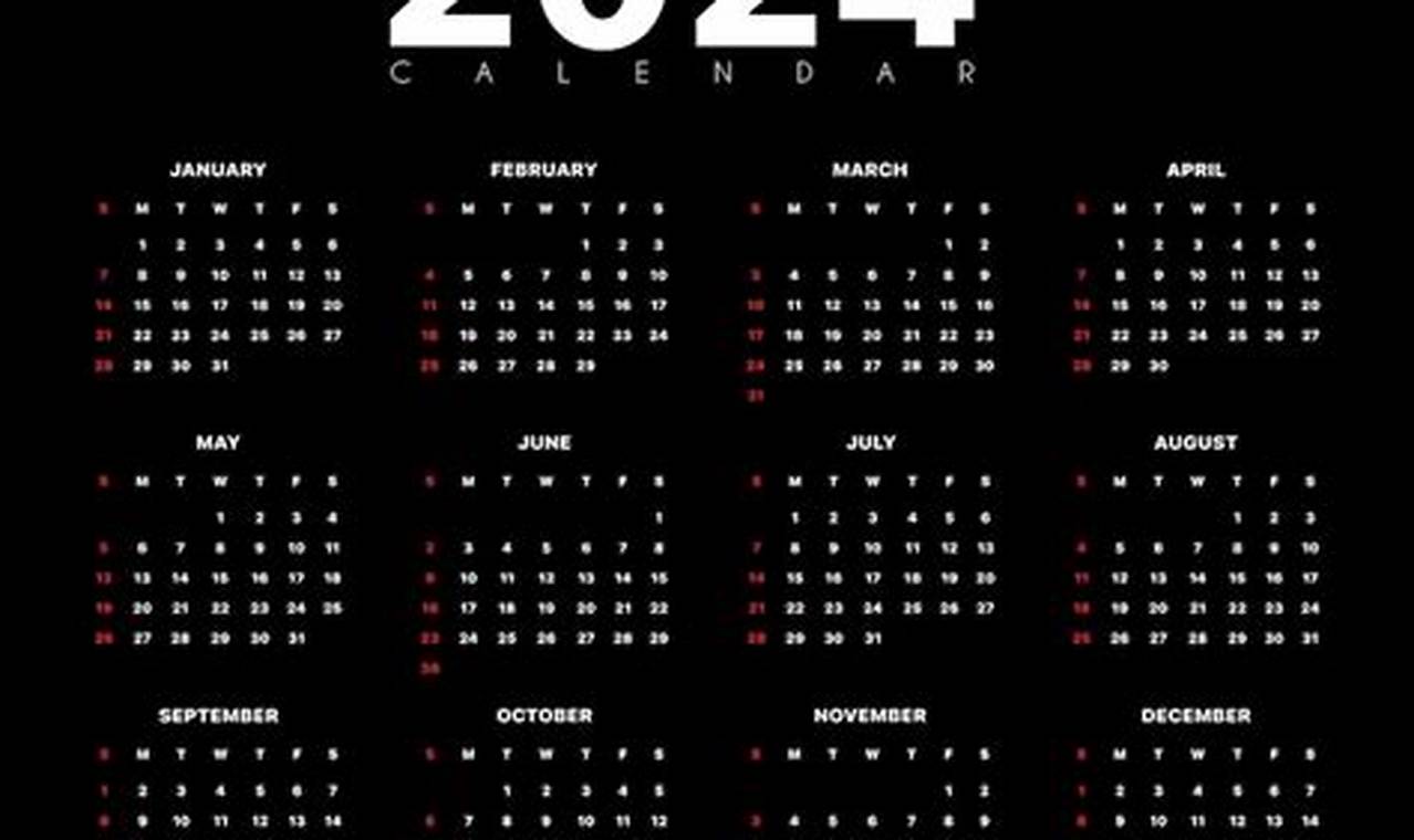 Calendar 2024 Dark