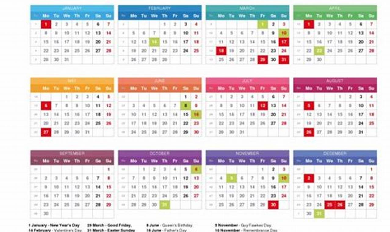 Calendar 2024 Events Uk